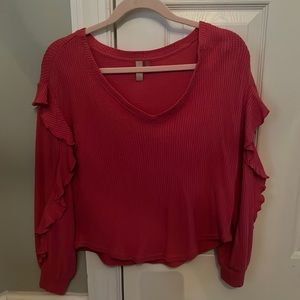 Hot pink anthropology sweater. Only wore once!